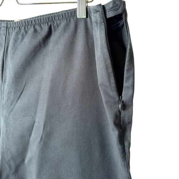 Eileen Fisher Plus 1X Gray Side Zip Organic Stretch Cotton Slim Ankle Pant (B) - Picture 5 of 8